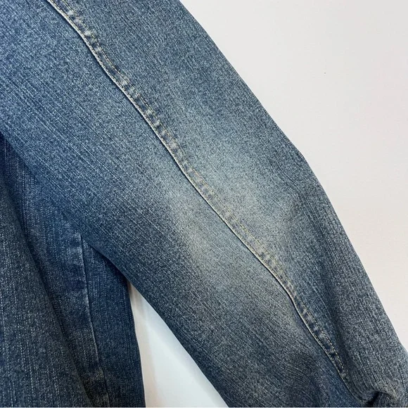 Marvin Richards Fur Lined Trucker Denim Jacket Size Large Vintage Y2K Country - Picture 12 of 16